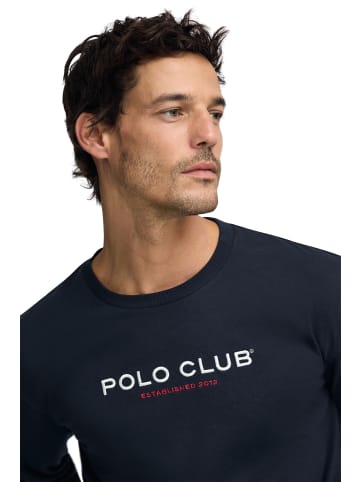 Polo Club Langarmshirt in Navyblau