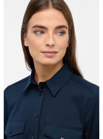 Eterna Langarmbluse in Navy