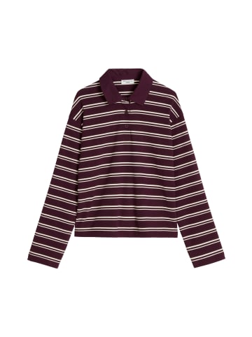Marc O'Polo DENIM Langarm-Poloshirt relaxed in Dark Red