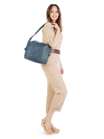 Samantha Look Shopper echt Leder in blau