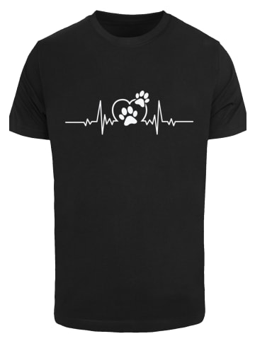 F4NT4STIC T-Shirt Herzschlag Hunde Liebe in schwarz