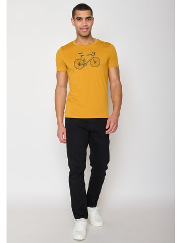 GreenBomb T-Shirt Bike Knut in Ocker