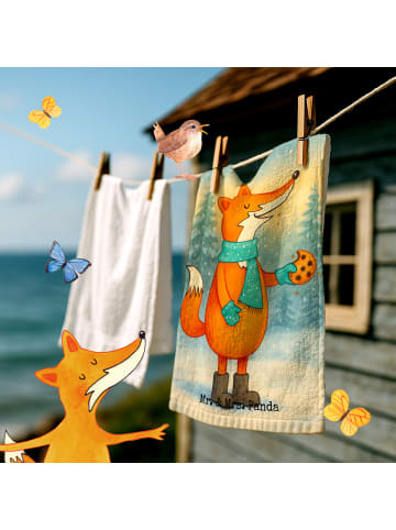 Mr. & Mrs. Panda Handtuch Fuchs Keks Design ohne Spruch in Weiß