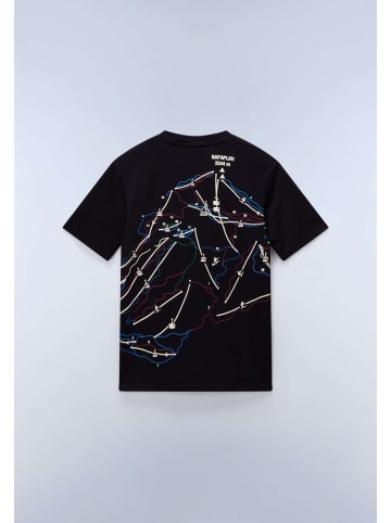 Napapijri T-Shirt "S-Fiemme Ss" in Schwarz