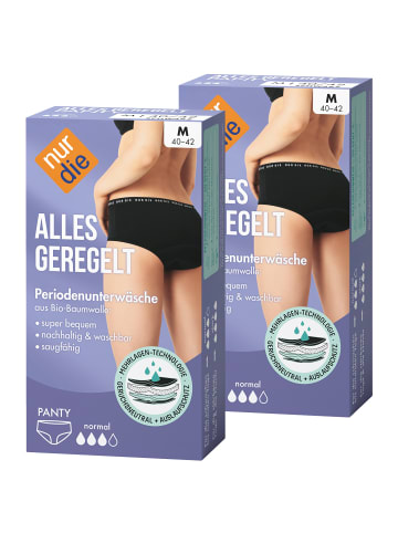 Nur Die  Periodenunterwäsche Alles Geregelt Panty normal in Schwarz