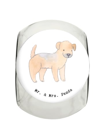 Mr. & Mrs. Panda Bonbonglas Border Terrier Lebensretter ohne Spruch in Weiß