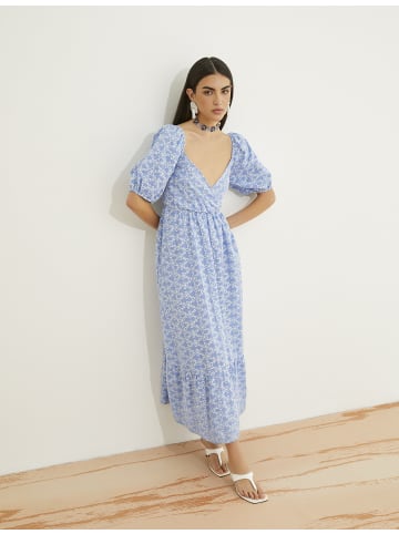 KOTON Kleid in Weiß Gemustert