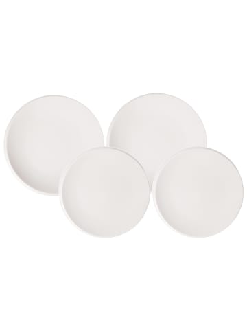 Villeroy & Boch 4er Set Teller-Set NewMoon weiß in weiß