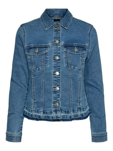 Vero Moda Jeansjacke mit Fly-Away Kragen in Light Blue Denim
