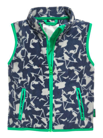 Playshoes Fleece-Weste Sterne-Camouflage in Dunkelgrau