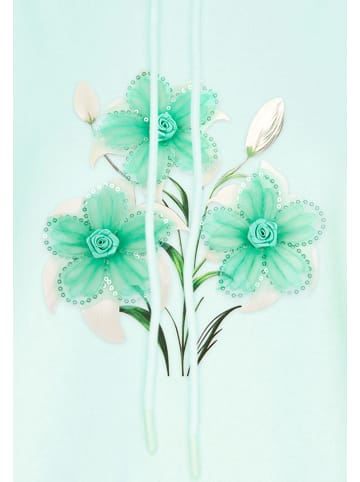 IZIA Women Hoodie in Aqua