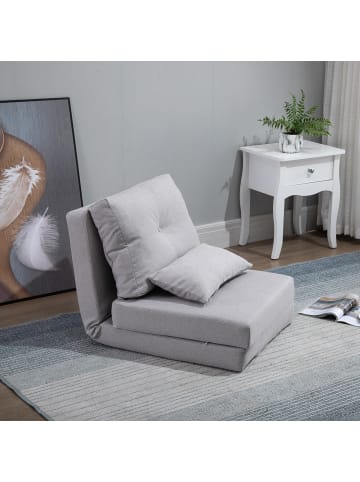 HOMCOM Schlafsessel-80L x 60B x 56H cm-Grau