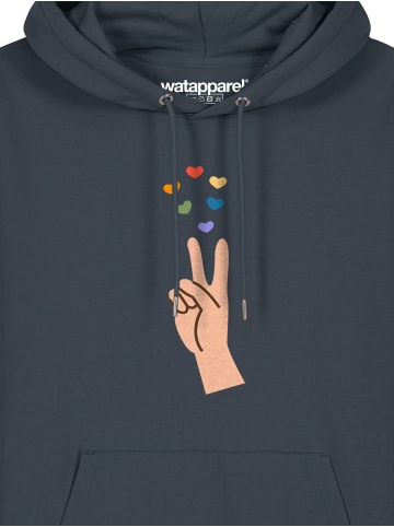 wat? Apparel Sweatshirt Spread Love in India Ink Grey