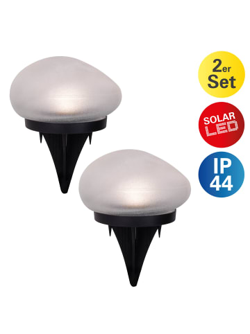 näve LED Solarleuchte "GURI" in weiß - (L)14 cm x (B)12 cm x (H)8.5 cm