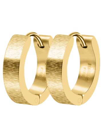 Adeliás Unisex Ohrringe – Klappcreole aus Edelstahl in gold