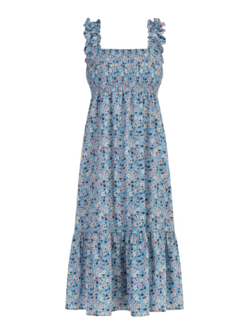 myMo Damen Midikleid in Blau Mehrfarbig