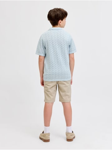 JACK & JONES Junior Gestricktes Polo in Cashmere Blue