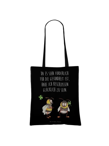 Mr. & Mrs. Panda Schultasche Hummeln Kleeblatt mit Spruch in Schwarz