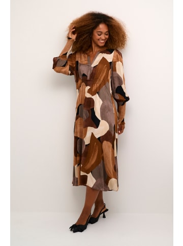 CULTURE Kleid CUdana Relaxed fit in Brown Art