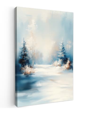 MuchoWow Leinwand Bilder Winterwald
