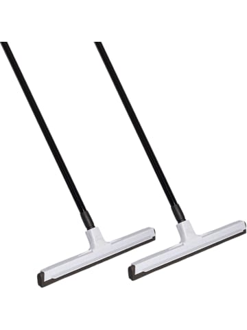 Novaliv Novaliv 2X Wasserabzieher Boden mit Stiel Kunststoff 43cm I Wasserschi in Weiß