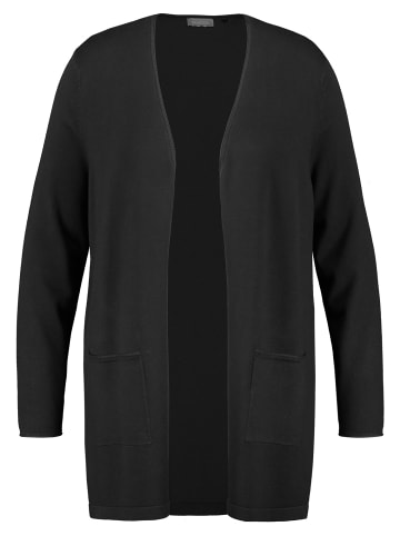 SAMOON Jacke Strick in Black