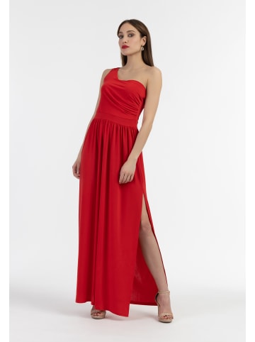 faina Damen One-Shoulder Maxikleid in Rot