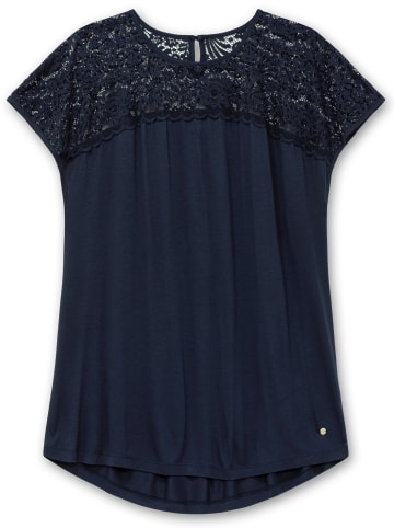 sheego Spitzenshirt in tiefblau
