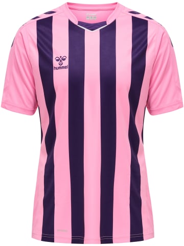 Hummel Hummel Das Hmlcore Xk Striped Jersey S/S Bietet Hervorragenden Komfort Dank Des Interlock-Gewebes, Das Viel Dehnbarkeit Und Bewegungsflexibilität Bietet. in COTTON CANDY/ACAI