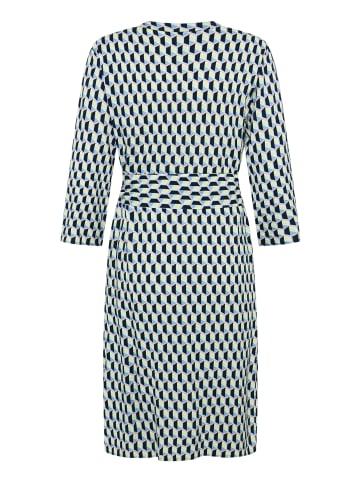 Betty Barclay Blusenkleid mit Gürtel in Blau/Grün