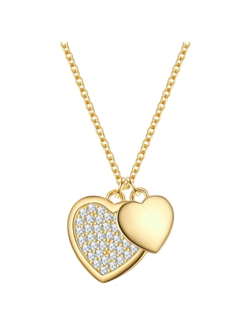 Rafaela Donata Kette Herz aus Sterling Silber mit Zirkonia in gelbgold