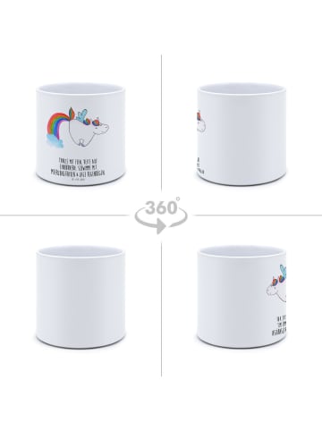 Mr. & Mrs. Panda Blumentopf Groß Einhorn Fliegendes Pferd mit Sp... in Weiß