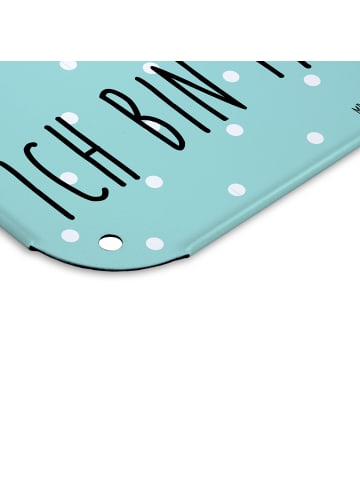 Mr. & Mrs. Panda tafel Stinktier Blume mit Spruch in Türkis Pastell