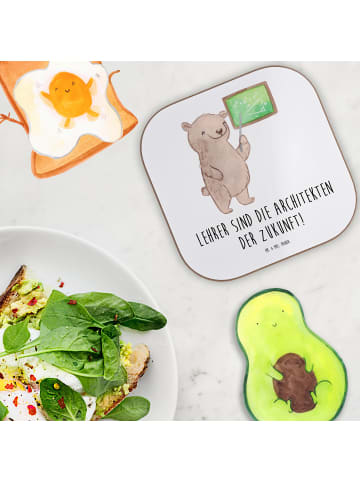 Mr. & Mrs. Panda Untersetzer für Gläser Lehrer Zukunftsarchitekt... in Weiß