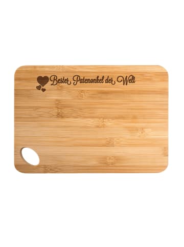 Mr. & Mrs. Panda schneidbrett Patenonkel mit Spruch in Braun
