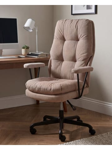 Beliani Bürostuhl MELOCUSH in Braun/Schwarz/Silber - (W) 75 x (H) 106 x (L) 66 cm
