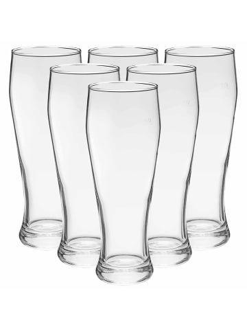 Pasabahce 6er Set Weizenbiergläser (geeicht) Bavaria 0,5 l transparent in transparent