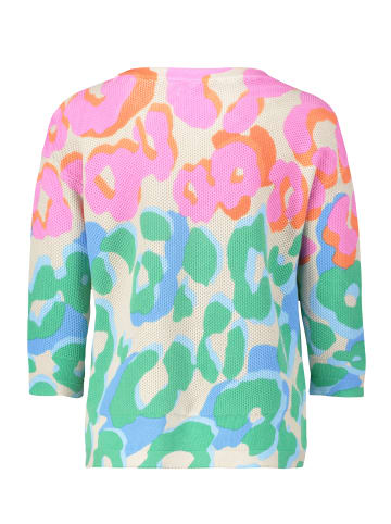 Betty Barclay Strickpullover mit Print in Patch Green/Pink