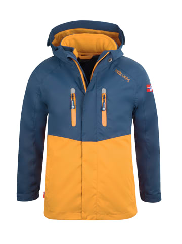 Trollkids 3in1 Jacke "Bryggen" in Mystikblau/Goldgelb