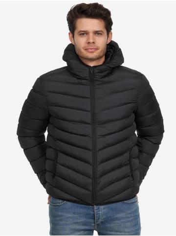 Brave Soul Übergangsjacke Grantplain in Schwarz
