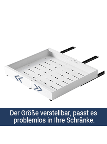 Home Nature Wohnkonzept Teleskopschublade ausziehbar in Weiß 40-68x42x6 cm