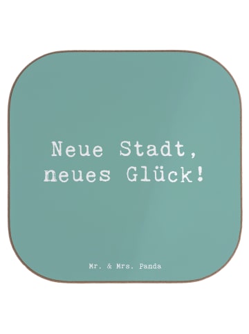 Mr. & Mrs. Panda Abwaschbare Untersetzer Spruch Umzug neue Stadt... in Meeresbrise