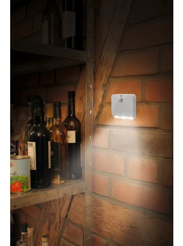 EASYmaxx LED-Sensorlicht eckig 2er-Set 4,5V weiß mit Bewegungsmelder Weiß