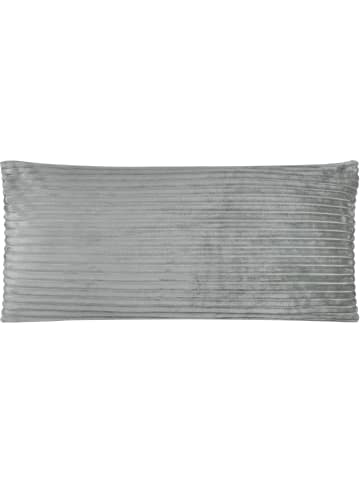 Aspero 2 Kissenbezüge aus Streifen-Flanell 40x80 cm Mendoza in Hellgrau