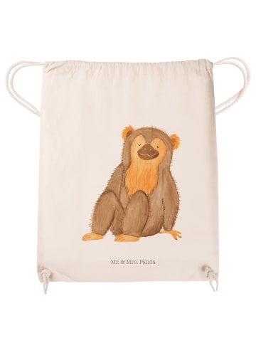 Mr. & Mrs. Panda Baumwolltasche Affe ohne Spruch in Creme