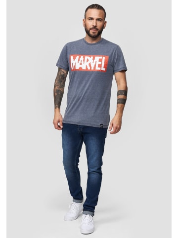 Re:Covered T-Shirt Marvel Pixel Logo in Blau