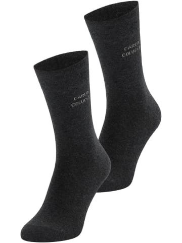 Carlo Colucci Businesssocken Napoli in Anthrazit Meliert