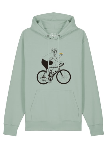 wat? Apparel Sweatshirt Fahrrad und Pizza in Aloe