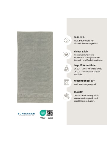 Schiesser 2er-Set: Duschtücher Turin in Grau