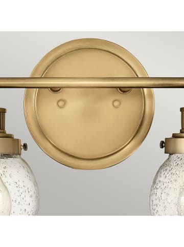 Licht-Erlebnisse Wandlampe (B)37.3 x (H)25 cm in Messing Antik Klar/TransparentMessing Antik Klar/Transparent